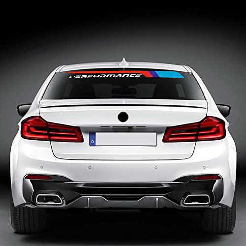 Image of 2pcs Performance Front Rear Windshield Window Banner Vinyl Decal Stickers for BMW F10 F30 E90 E60 E39 E36 E30 X1 X3 X5 X6 Z4 M3 M4 M5 (White)
