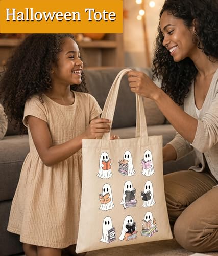 Image of Book Lovers Gifts Tote Bag for Bookish Readers, Aesthetic Book Tote Bag for Librarian, Medium Size with Inner Pocket