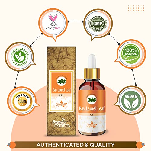Image of Crysalis Bay Laurel Leaf (Laurus Nobilis) Oil|100% Pure & Natural Undiluted Essential Oil Organic Standard For Skin & Hair Care|Therapeutic Grade Oil- 15ml with dropper