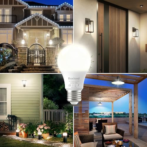 Boxlood Dusk to Dawn LED Outdoor Light Bulb, 12W Supper Bright A19 Dusk to Dawn Light Bulbs, Auto on/Off Photocell Automatic for Indoor Outdoor, 6000K, 6 Pack by Boxlood - Used condition - Image 7