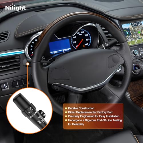 Image of Nilight Turn Signal Switch Compatible with 2006-2013 Chevy Impala | Compatible with 2014 2015 2016 Limited 2006-2007 Monte Carlo Windshield Wiper Combination Switches