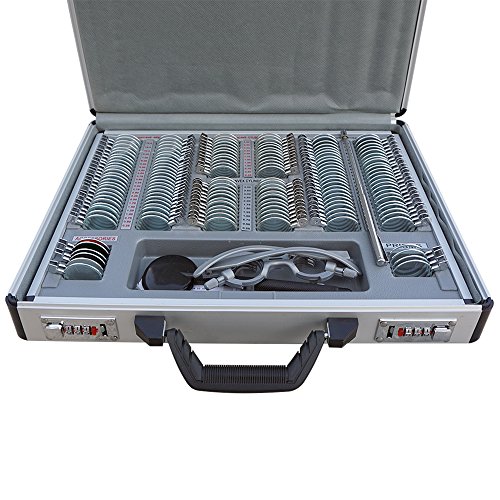 ECO-WORTHY 158 pcs Optometyr Trial Lens Set Optometry Lens Optometry Box Trial Lens Equipment Inclued Free Trial Frame