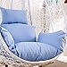 Podkładki na krzesła, wymiana poduszki na krzesło, zewnętrzna huśtawka na krzesło wymienne pokrowiec, zmywalna poduszka na krzesło hamakowe tylko (niebieska)