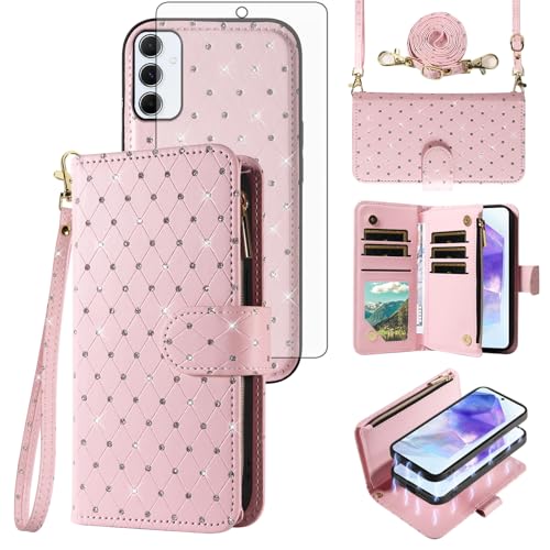 Coque Samsung Galaxy A55 5G avec porte-cartes et bandoulière pour vos sorties en ville