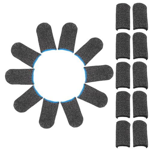 Happyyami 10 Pares De Fundas para El Dedo para Juegos, Funda para El Dedo Transpirable, Suministro De Cubierta para El Dedo Antisudor