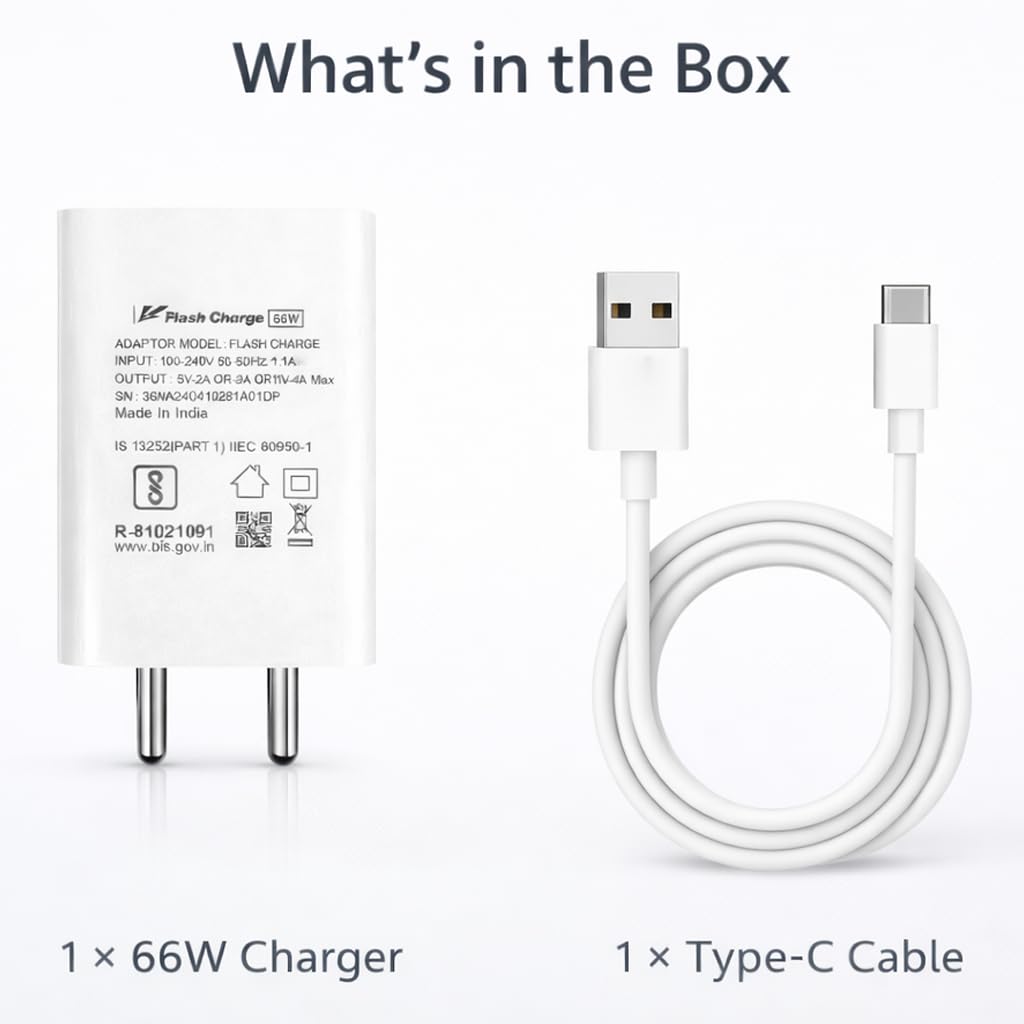 66W Flash Charging Adapter with Flash Cable | Vivo-Compatible Fast Charging | 6 Months Warranty | Compatible with Vivo X21,X50 Pro,X60 Pro,X70, V25 Pro, V27 Pro, V29e — Amazon image 6