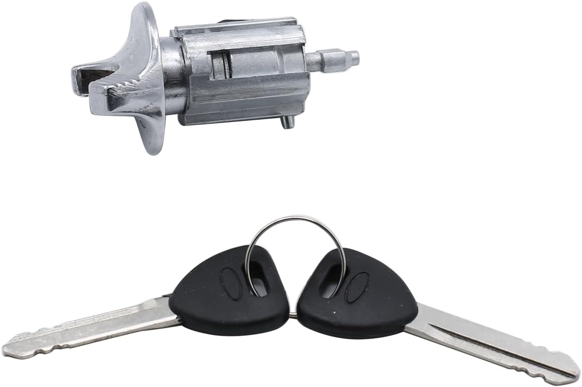 1 Set SHLPDFM Ignition Switch Lock Cylinder with 2 Keys Tumbler Barrel F3DZ11582E Compatible with Ford Mercury Aerostar Bronco Crown Victoria 1992-1995