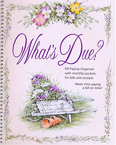 What's Due? Victorian Edition - Keep Track of Monthly Bills - with Pockets for Receipts, Bills, and Invoices. Spiral Bound 10x8