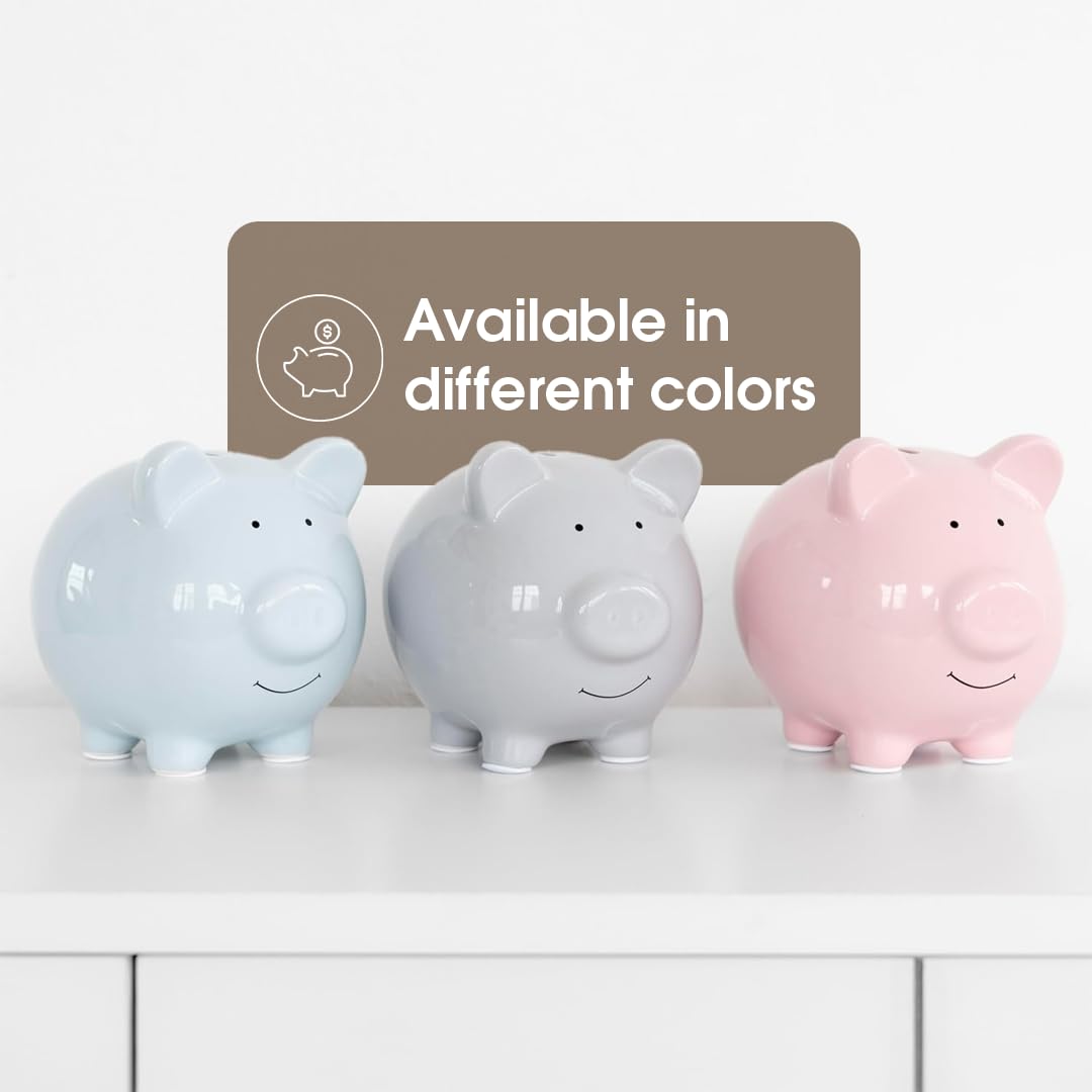 Light Pink Ceramic Piggy Bank - Image 12
