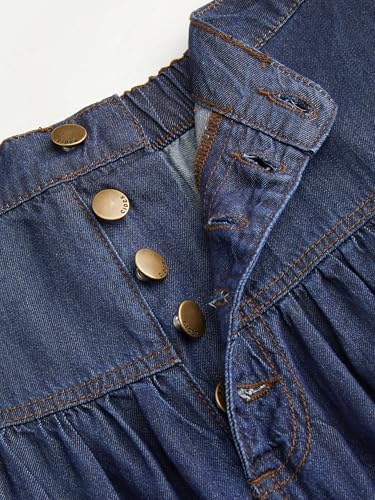Image of CIDER Women's Long Jean Denim Tiered Button Down High Waisted Maxi Skirts