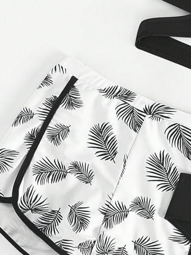 Girl's 3 Piece Swimsuit Tropical Wrap Criss Cross Cute Bikini Set Bathing Suit with Beach Shorts4