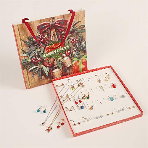 PHUNAPY Advent Calendar 2020 for Girls, Christmas Countdown Calendar for Kids Teens Women, Surprise Calendar for 24 Days, Christmas Jewelry (Luxury Gift with Bag)