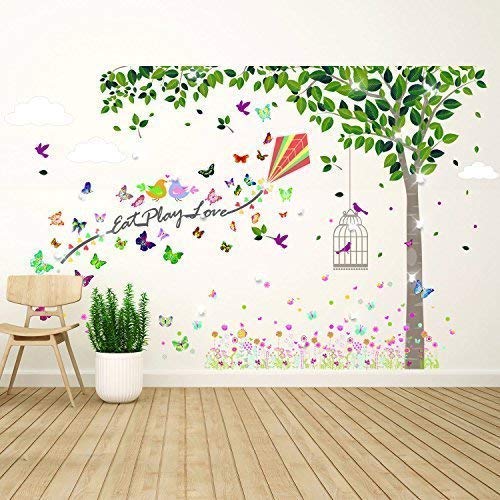 Wallflexi Pegatinas de Pared Joy of Spring Murals Arte Sala de Estar, guardería, Escuela, Restaurante, Hotel, café, Oficina, decoración del hogar, Multicolor