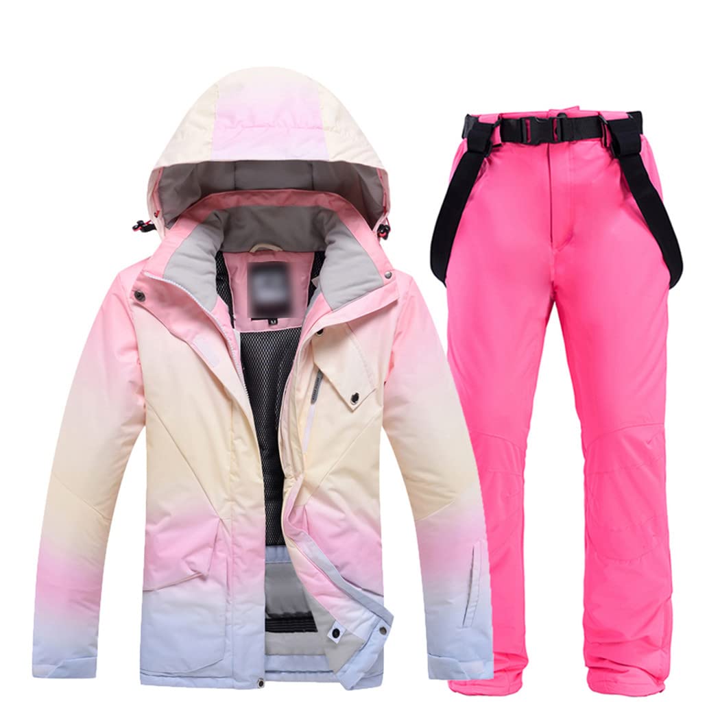 Haitpant Damen Schneeanzug Sets Wasserdicht Winter Outdoor Kleidung Snowboard Skijacken und Riemen Hose