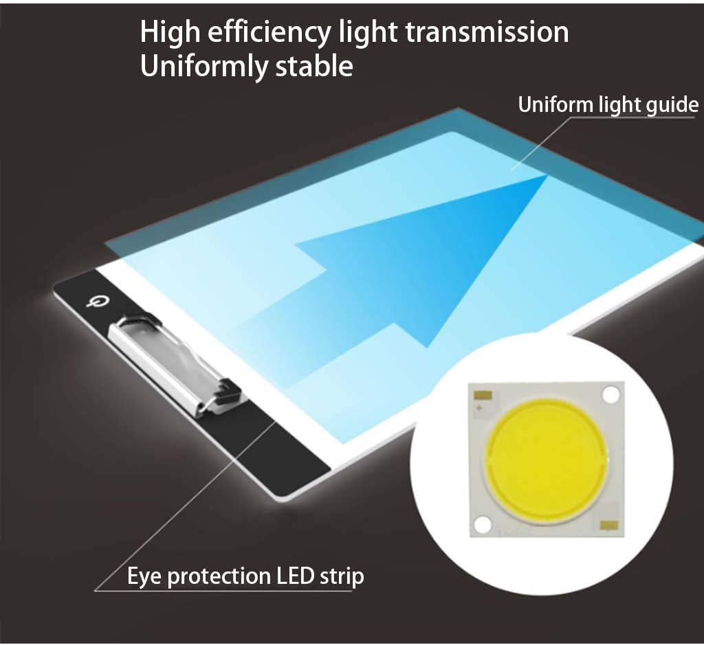 Light Box Ultra-Thin Portable Led Tracer Dimmable with Folder Highlight Energy-Saving Led Artcraft Tracing Light Pad for Artists Drawing Diamond Painting Animation Templa,Stepless Dimming-A4
