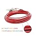 Petest 30ft Tie-Out Cable with Crimp Cover for Heavy Dogs Up to 125 Pounds Black & Red