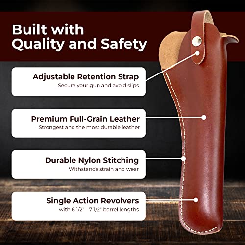 Hunter Company Gun Holster | Fits Heritage Rough Rider 6.5"- 7.5" Barrel | Versafit Holsters For Concealed Carry | Leather Holster Made In Usa | Size 10 #TOP2