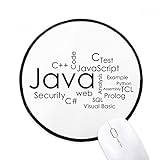 Lieferumfang: 1 x Mauspad Programmierer Programm Verwandte Java rund rutschfeste Mousepads schwarz titched Kanten Spiel Büro Geschenk