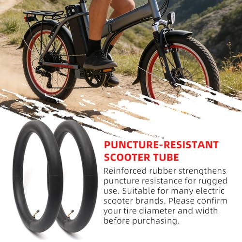Image of AR-PRO 2-Pack 14x2.125 Inner Tubes, Heavy-Duty 57-254 Electric Scooter & E-Bike Replacement Tubes with CR202 Angled Valve Stem for 14-Inch Wheels