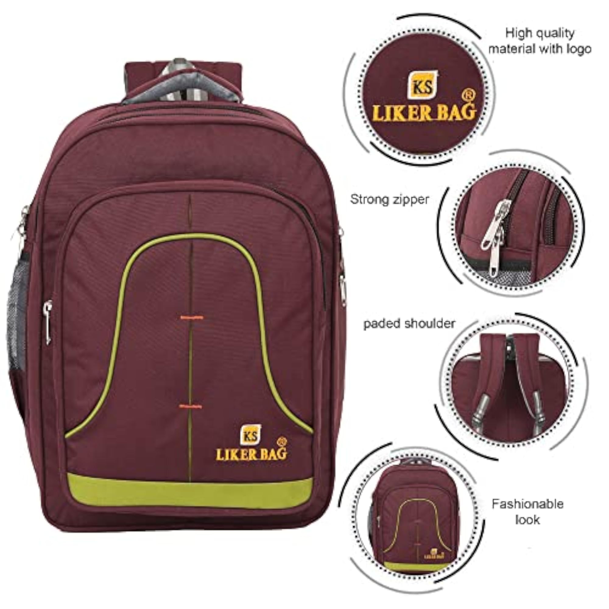 45L Water Resistant Unisex Polyester Backpack