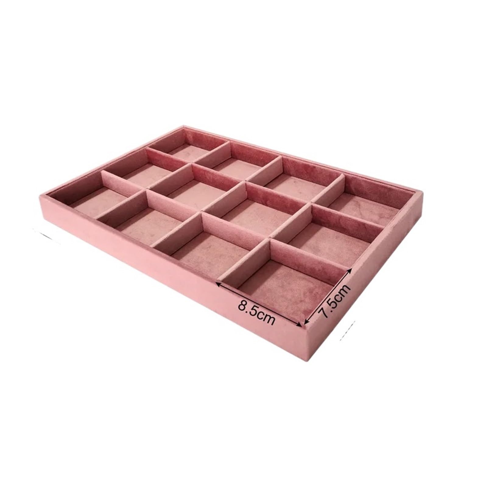 YGMNQAL Velvet Jewelry Tray Luxury Velvet Jewelry Organizer Tray - Multi-compartment Storage for Earrings Rings Necklaces Dresser & Vanity Use