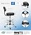 Boss Office Products B16245-BK Be Well Medical Spa Drafting Stool with Back, Black