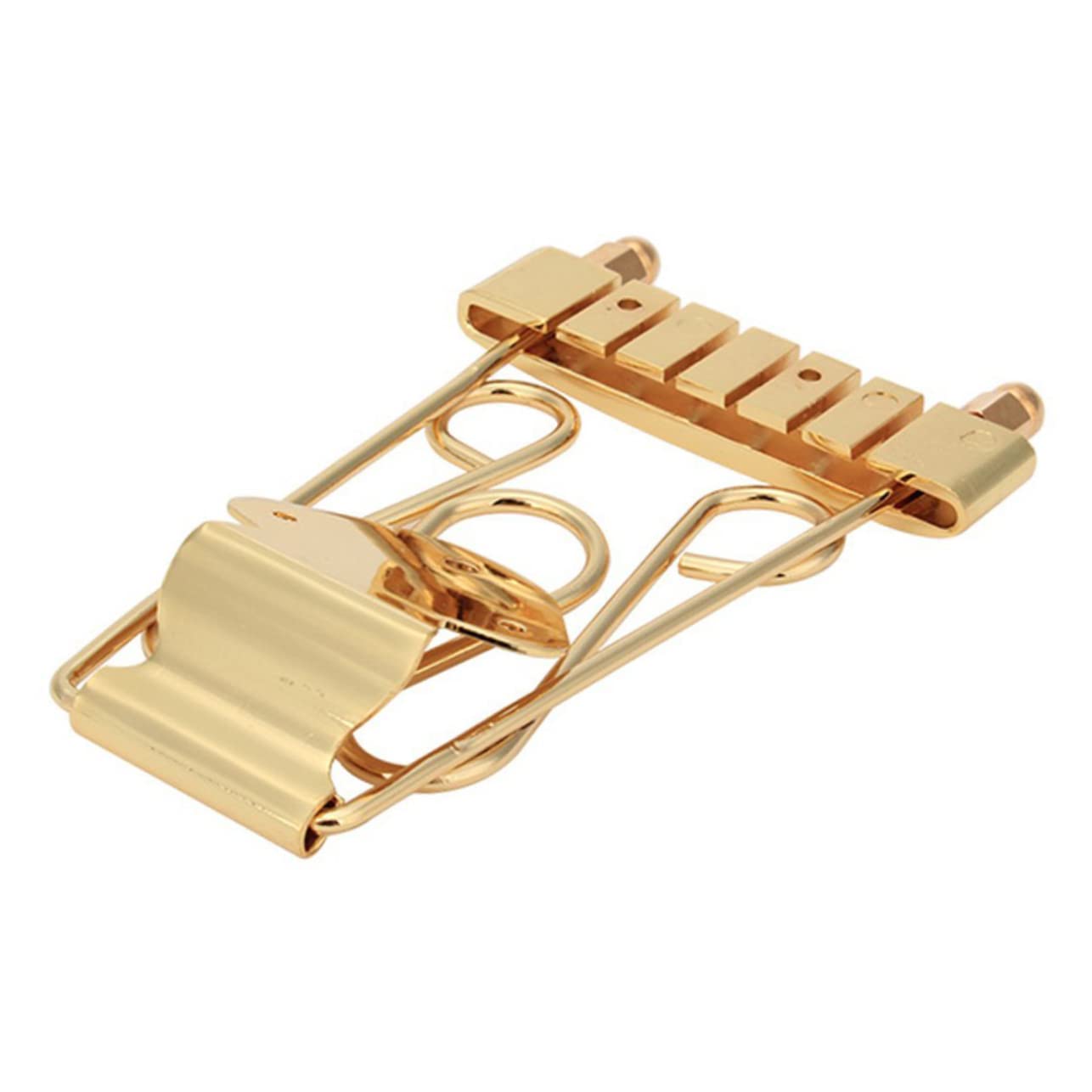 Abaodam 6-string Guitar Tailpiece Chrome Jazz Bridge 335 Guitar Tailpiece No Screws Included