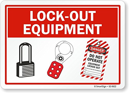 Panneau Lock-Out Equipment en aluminium durable SmartSign pour atelier