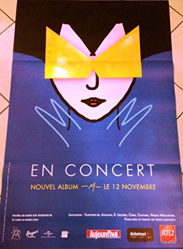 Affiche M Mathieu Chedid 2012 format géant 80X120 cm pour décoration salon - 2
