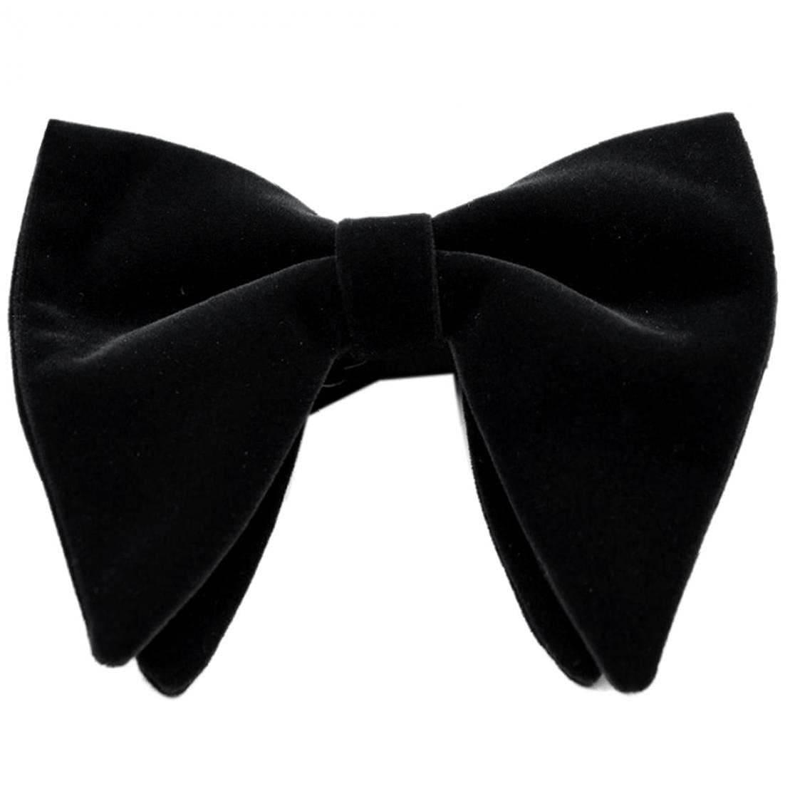 Tossper Men's Black Bow Tie Tuxedo Big Bowtie Oversized Cravat Banquet Costume For Gentle