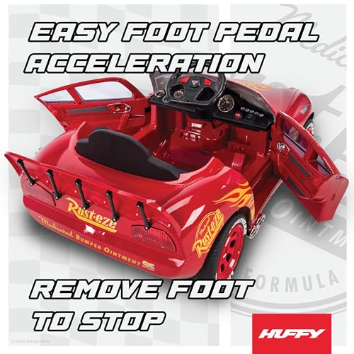 Huffy 17348WP Disney Lightning McQueen Kids Electric Ride On Car, Red – Ansicht 6