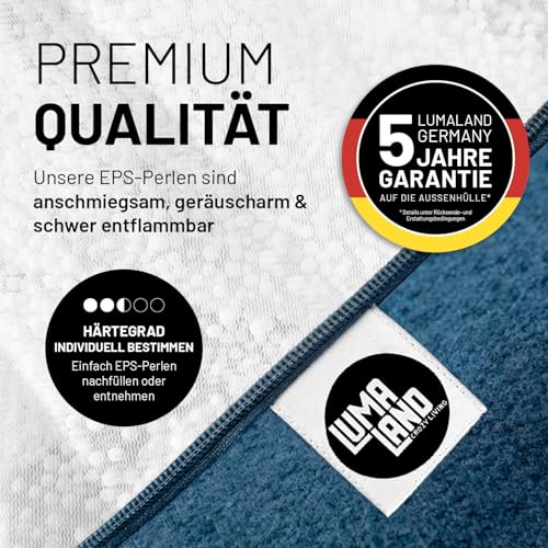 Lumaland Sitzsack Comfort Line | Indoor Beanbag 70x80x50cm mit mehr als 1 Mio. anpassbaren...