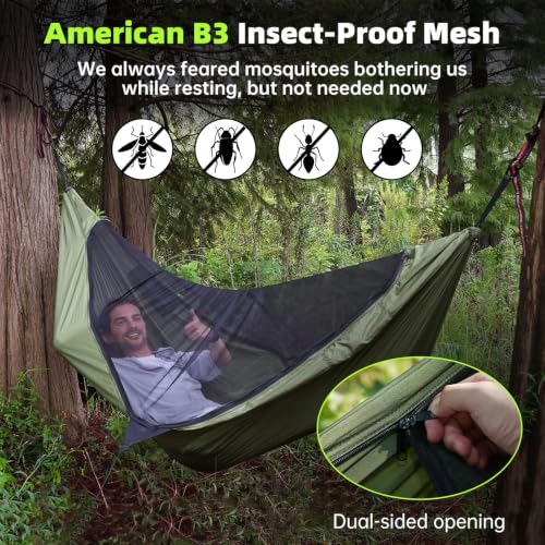 Image of 2-Person Camping Hammock with Mosquito Net