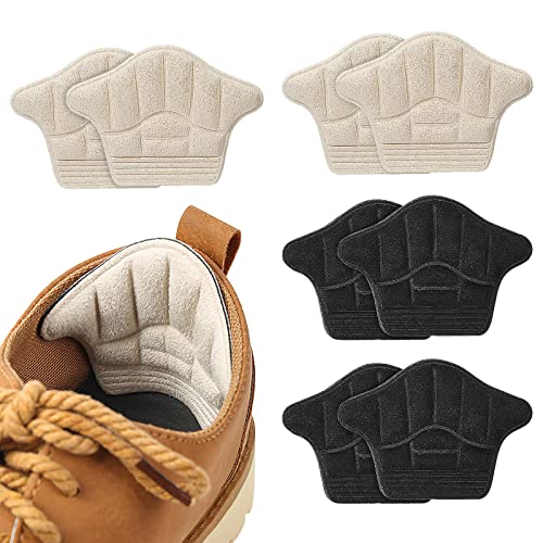 TAGVO 4 Pares Almohadilla de Talón, Plantillas Autoadhesivas de Zapato de Ante Suave Autoadhesivas...