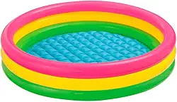 Piscina Por Do Sol, Intex, Rosa/Amarelo/Verde, 131 L