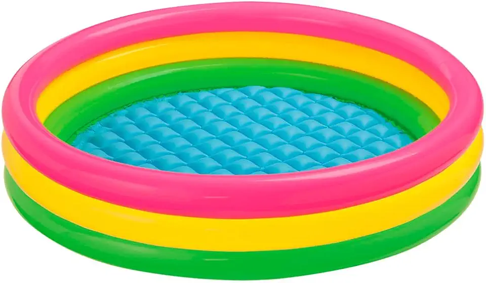Piscina Por Do Sol, Intex, Rosa/Amarelo/Verde, 131 L
