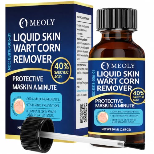 Image of MEOLY Fast-Acting Wart Remover: 40% Salicylic Acid Wart Remover Maximum Strength for Plantar Wart, Corn Men and Women 0.65 oz
