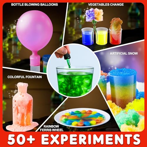 Image of Kit4Curious Science Experiment Kit | Chemistry Reactions + Physics Projects STEM Learning Educational kit | Birthday Gifts Ideas for Kids 6,7,8,9,10,11,12,13,14 Year Olds