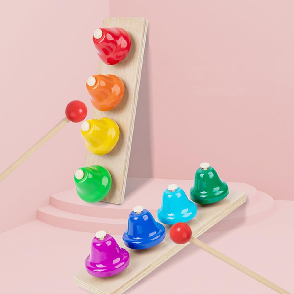 Montessori 8-nutowy zestaw tęczowych dzwonków do rąk, orff instrument perkusyjny dla dzieci