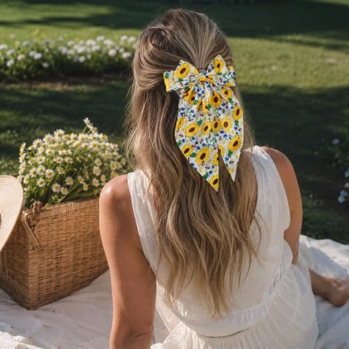 Pinza para cabello con flor de girasol 16x30 cm miniatura 4