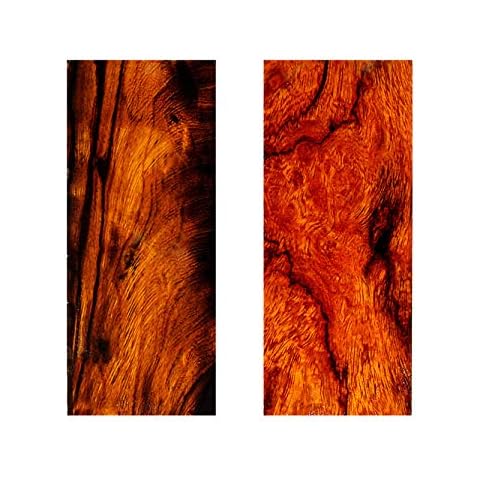 Aibote 1 Pair Desert Ironwood Wood Knife Handle Scales Slabs Sword Handles Grips Knives Custom DIY Material Tool for Blank Blades-4.72"x1.57"x0.39"(Each is Unique) Cover