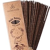 CALMVEDA Encens de Palo Santo Bois - for Protection Energétique (24+ Batonnets) Véritable Résine Pérou Bursera Graveolens, Encens Naturel épais | Kit Rituel Nettoyage Spirituel Yoga (24+ Pièces)