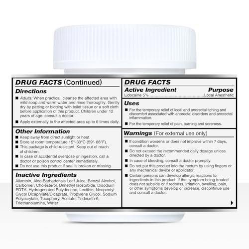 Image of Quick Numb 5% Lidocaine Cream Maximum Strength Liposomal, Fast Itch Burn Pain Relief Cream with Aloe Allantoin Vitamin E, Gentle on Skin Support Healing Hemorrhoid Treatment 1.25 oz 2 Pack