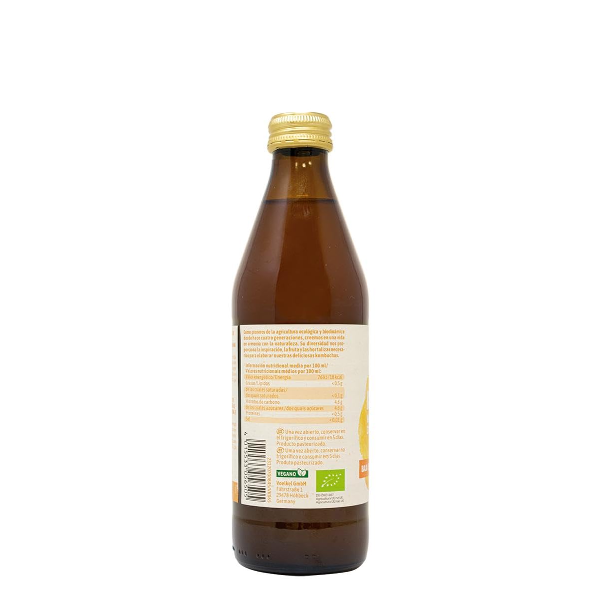 KOMBUCHA MANDARINA Y CAYENA 330ml. BIO