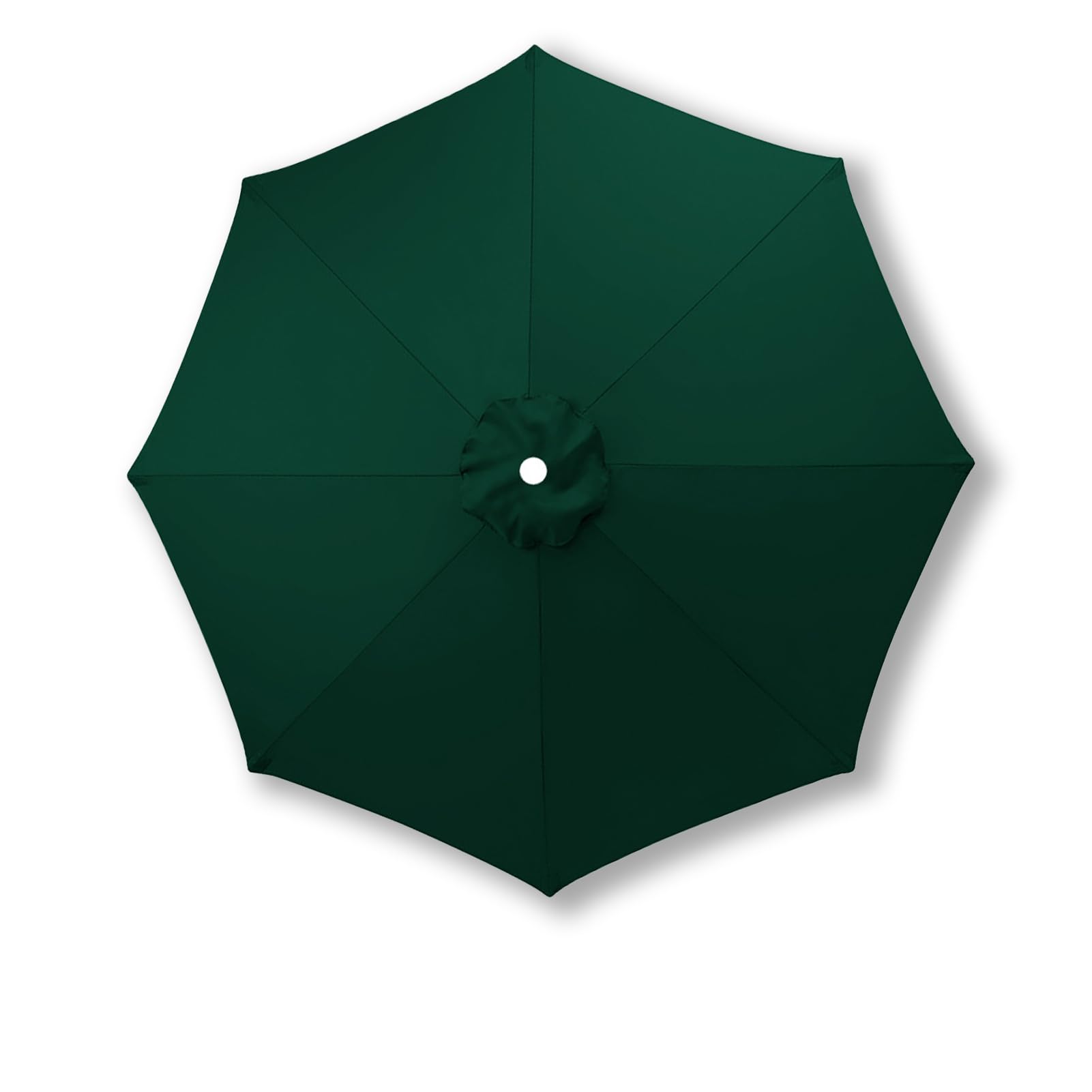 UemumPem 3.5m/3.0m/2.8m/2.7m/2.5m/2.3m/2.0m Replacement Parasol Canopy, 6/8 Ribs for Garden Umbrella Replacement Fabric, UPF 50+ Parasol Replacement Canopy for Market/Beach (Dark Green,2.0m / 8 Ribs)