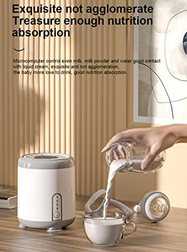 Mezclador automático de leche – 2 en 1 carga USB para leche materna y fórmula, operación con un solo botón con 3 engranajes ajustables