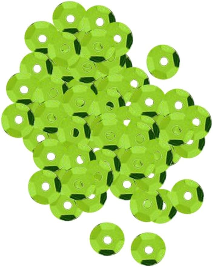 Green Round Sequins for Craft 1000Pcs Sew on PVC Decorative