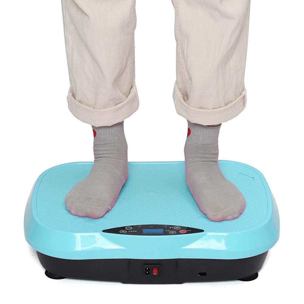 200W Piastra Vibrante in Piedi Macchina per Esercizi, Mini Tavola da Fitness, Piattaforma per Attrezzatura per Allenamento a Casa, 3 Canali, per Tonificare, Perdere Grasso, Perdere Peso