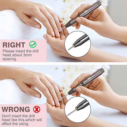 Misiki Elektrische Nagelfräser Professionell Maniküre Pediküre Nagelfeile USB Elektrisches Maniküre Pediküre Set mit 6… – Bild 8