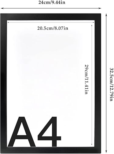 Miniatura 7 de OctBird 10 portarretratos de 8.5 x 11 pulgadas, soporte magnético para letreros de exhibición, marcos de fotos autoadhesivos con marco magnético